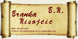 Branka Misojčić vizit kartica
